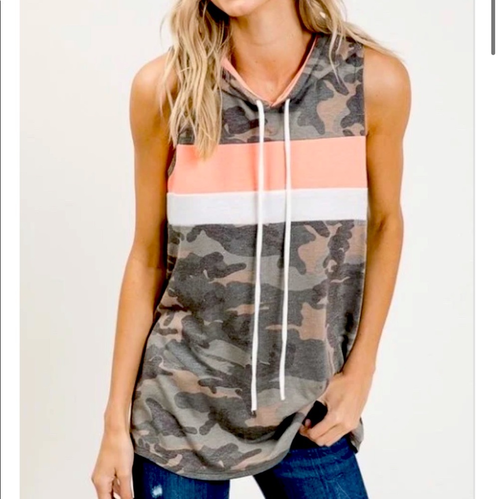 Camo hooded tank